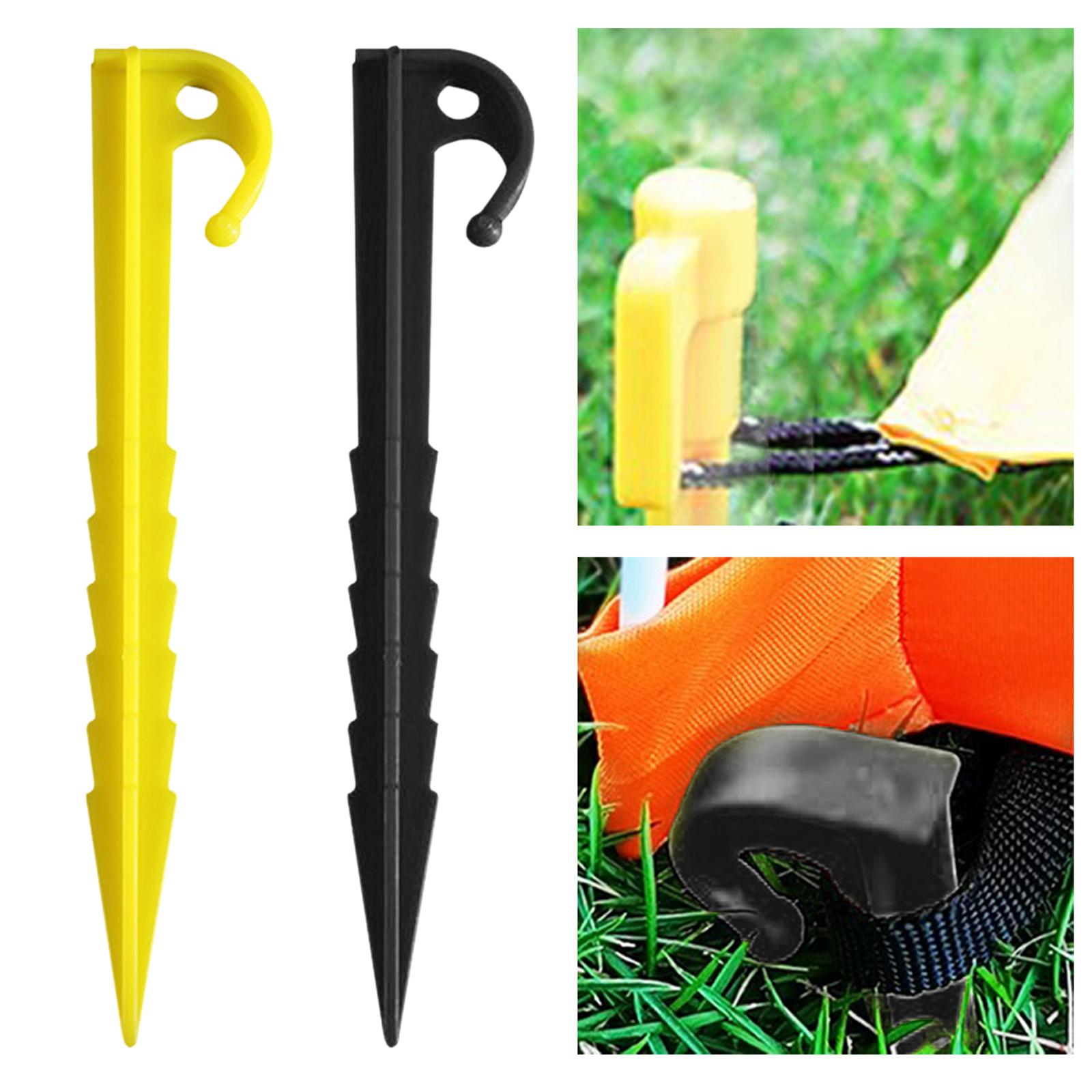 Cheap Goat Tents 10 Pieces Ultralight Tent Pegs Stake Set Tent Nails Pegs Rust Proof Ground Anchoring Pegs for Camping Beach Canopy Accessory   